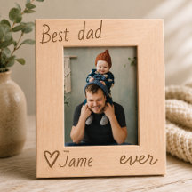 Marco de foto personalizado del mejor papá del mun