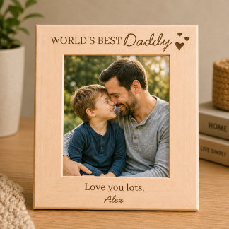 Marco de foto personalizado del mejor papá del mun