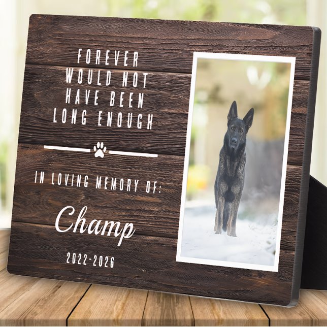 Marco de Foto Personalizado para Memorial de Masco (Pet Memorial with easel)