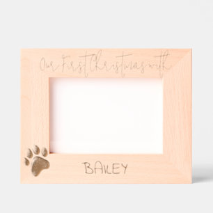 Marco de foto personalizado Perro 1er Navidad, 7 x