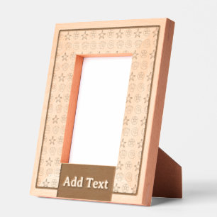 Marco de imagen de madera grabada para personaliza