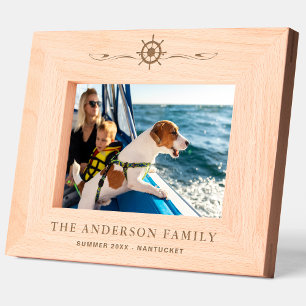 Marco de imagen de madera nautical personalizada