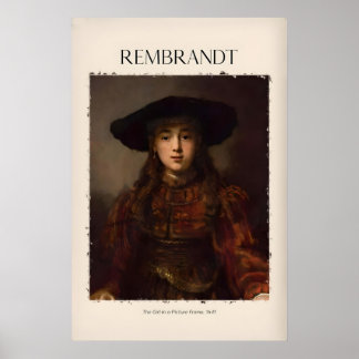 Marco de imagen de niña de Rembrandt Impresión de