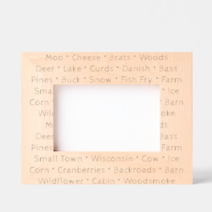 Marco de imagen de palabras de Wisconsin