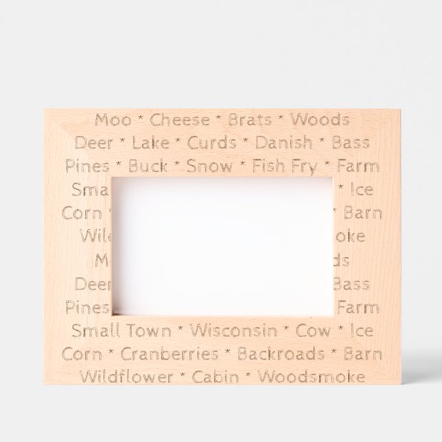 Marco de imagen de palabras de Wisconsin (Anverso)