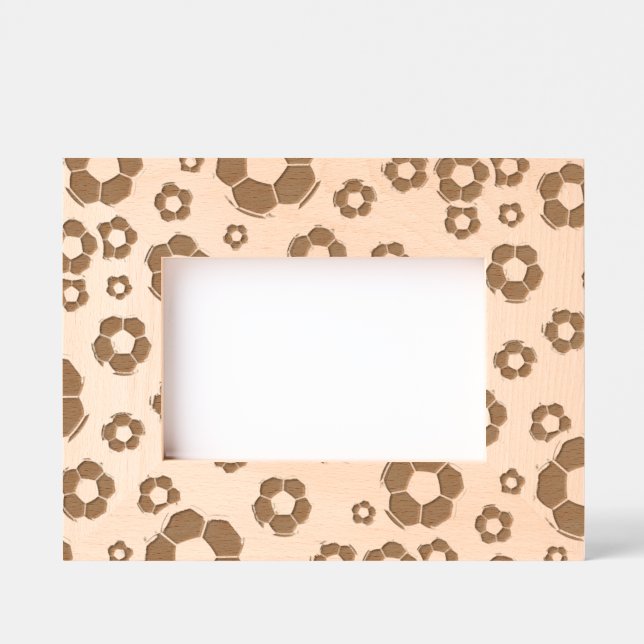 Marco de imagen grabado con BalLaser de fútbol (Anverso)