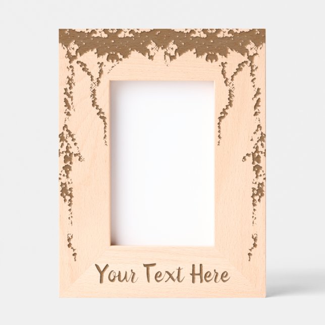 Marco de imagen grabado con láser marfil (retrato) (Anverso)