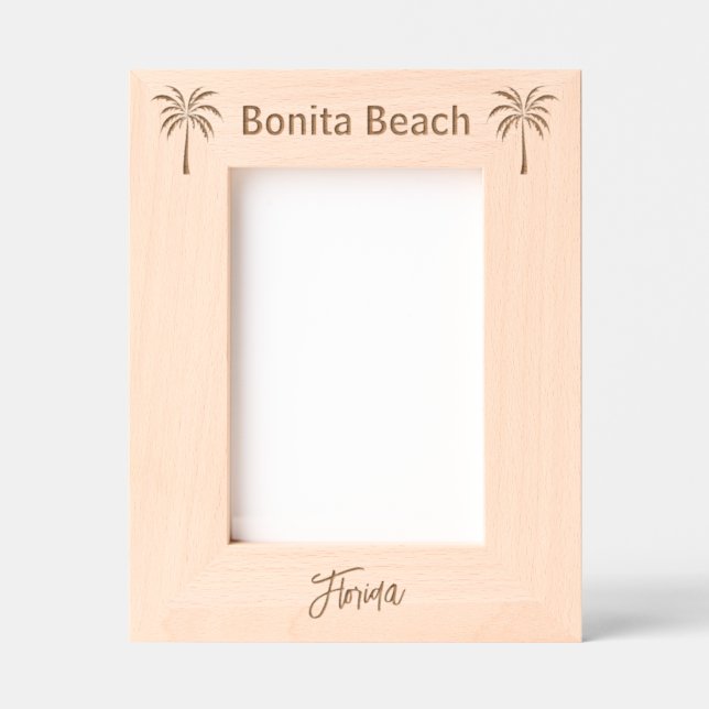 Marco de imagen grabado de Bonita Beach Florida (Anverso)