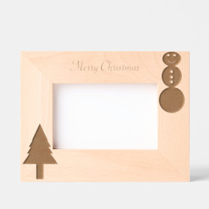 Marco de imagen grabado por láser para navidades