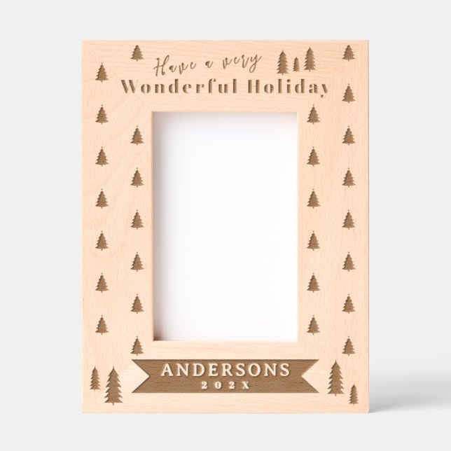 Marco de imagen sintético láser de árbol de Navida (Anverso)