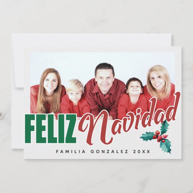 Marco de la foto de Feliz Navidad (Anverso)