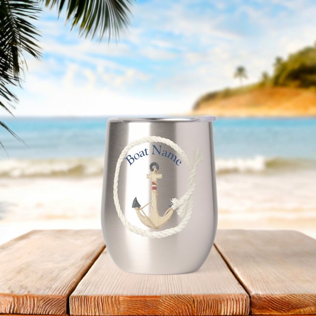 Marco de la pista blanca del anclaje del barco (Playa)