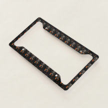 Marco de la placa de la licencia Doberman