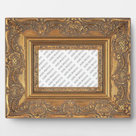 Marco de madera brillante Añadir placa fotográfica