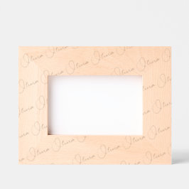 Marco de madera con nombre personalizado estilo ma