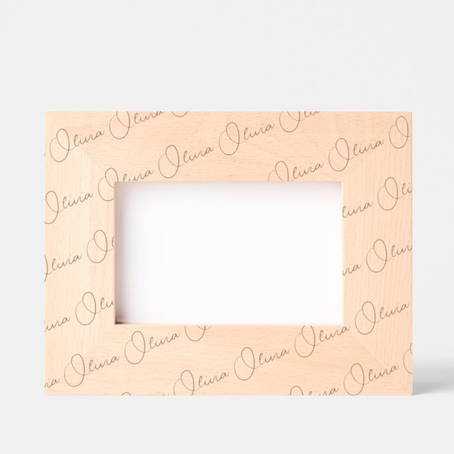Marco de madera con nombre personalizado estilo ma (Anverso)