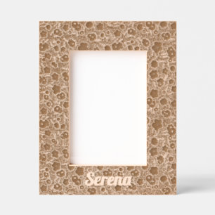 Marco de madera de arte floral personal