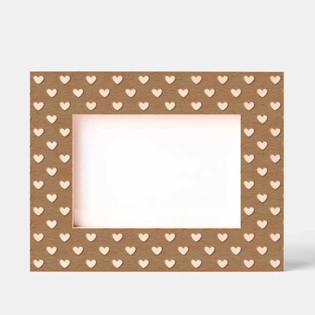 Marco de madera grabado Corazones Te Amo (Anverso)