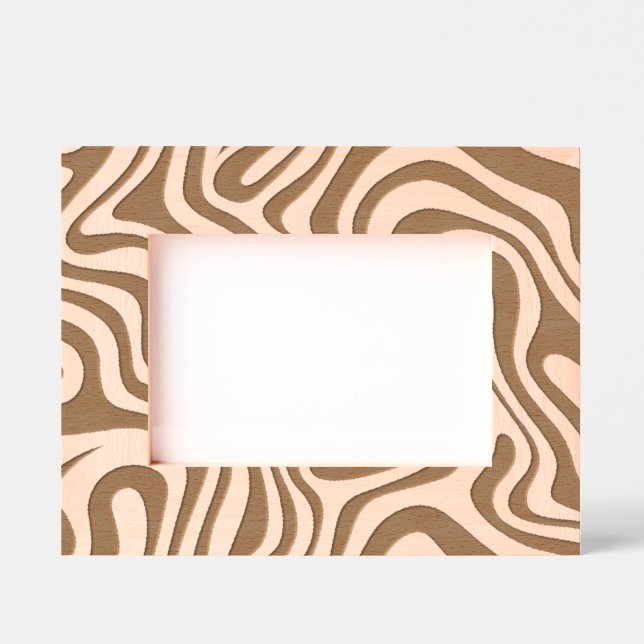 Marco de madera grabado Zebra 1 Marcos grabados (Anverso)