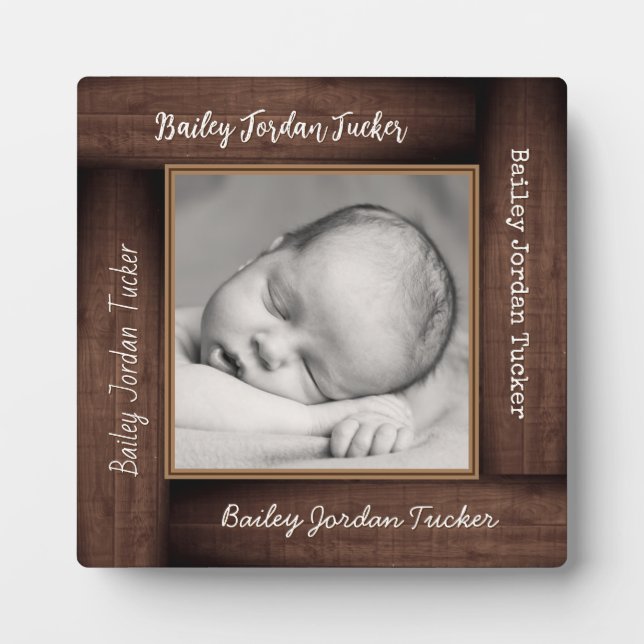 Marco de madera Nombre personalizado Cuadro de imá (Frente)