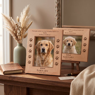 Marco de madera para memorial de mascota personali