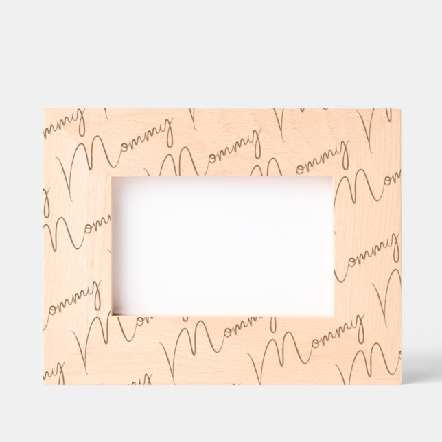 Marco de madera personalizado para mamá con estilo (Anverso)