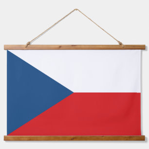 Marco De Madera Tapiz mural con bandera checa