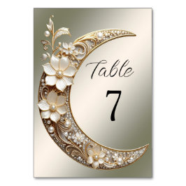 Marco de Número de Mesa de Luna Creciente Decorati