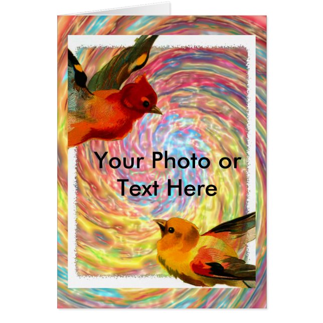 Marco de pájaros 2, tu foto o texto aquí (Frente)