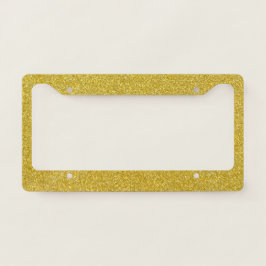 Marco de placa de coche dorado brillante