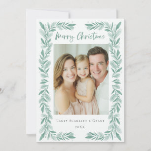 Marco de ramita verde clásico de Navidad