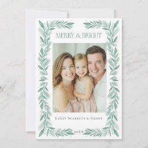 Marco de ramita verde clásico de Navidad