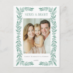 Marco de ramita verde clásico de Navidad