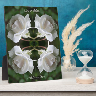 Marco de rosa blanca crea tu propia placa fotográf