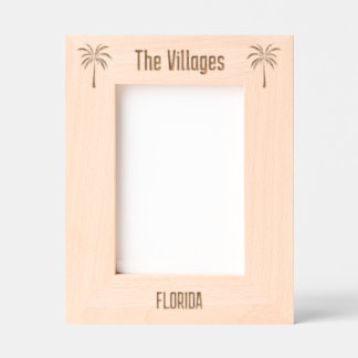 Marco de The Villages Florida grabado con láser