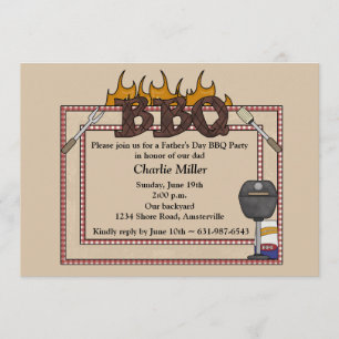 Marco del Bbq - invitación del fiesta del día de