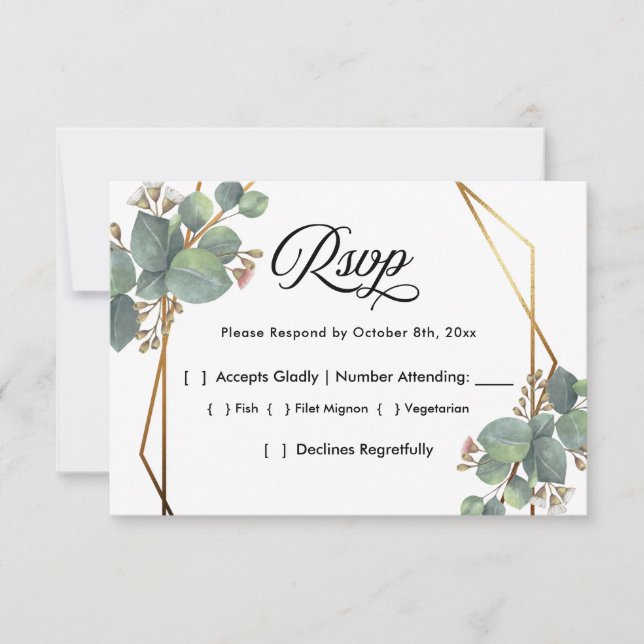 Marco diagonal Eucalyptus RSVP (Anverso)