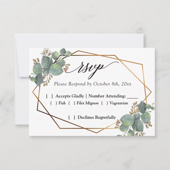 Marco diagonal Eucalyptus RSVP (Anverso)
