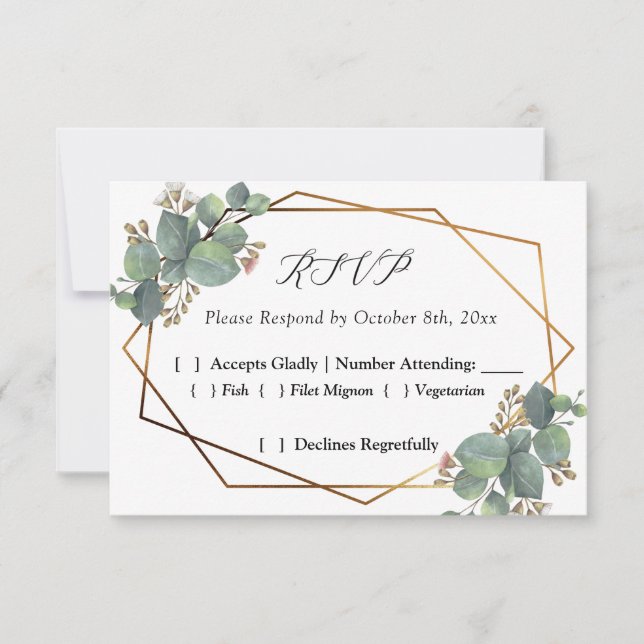 Marco diagonal Eucalyptus RSVP (Anverso)