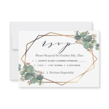 Marco diagonal Eucalyptus RSVP