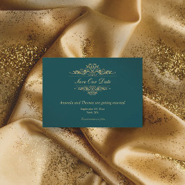 Marco dorado verde de gasolina guardar la tarjeta 