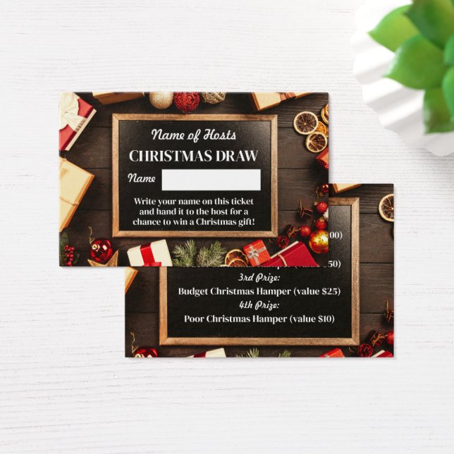 Marco festivo, Navidades Fiesta Raffle Tickets (Escritorio)