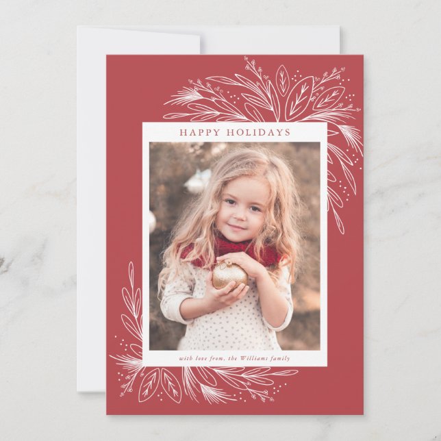 Marco festivo, tarjeta fotográfica de vacaciones (Anverso)