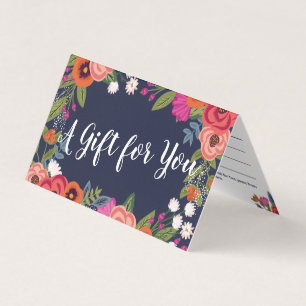 Marco floral boho - certificado de regalo