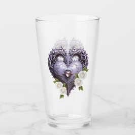 Marco floral con corazón y rosas blancas