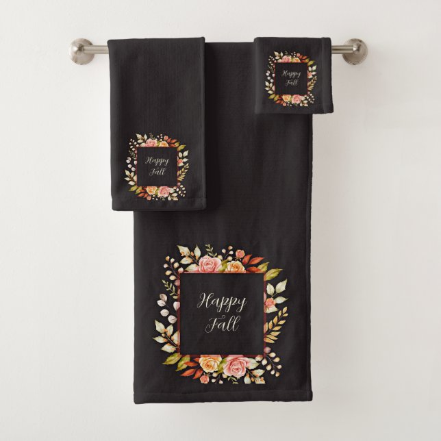 Marco floral de otoño con texto personalizable (In situ)
