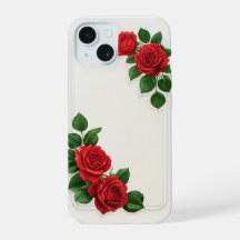 Marco floral de rosa roja elegante