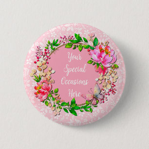 Marco Floral Elegante: para Botón de Cada Ocasión