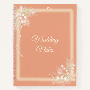 Marco floral en el libro de notas