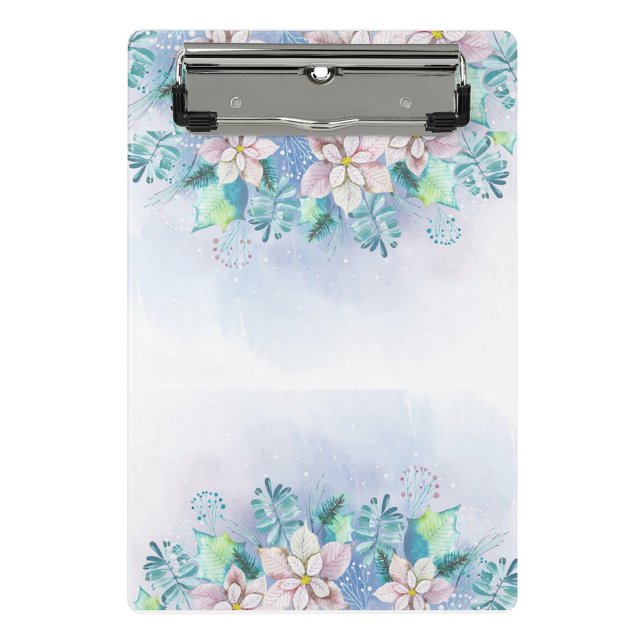 Marco floral Mini Portapapeles (A clipboard with a floral design is displayed in a well-lit, close-up shot!)
